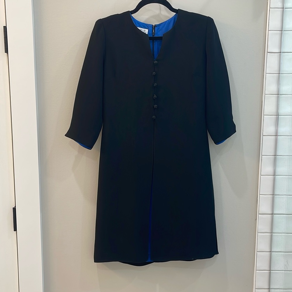 David Warren 6P Black Midi Dress